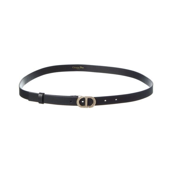 Dior 30 Montaigne Leather Belt Black